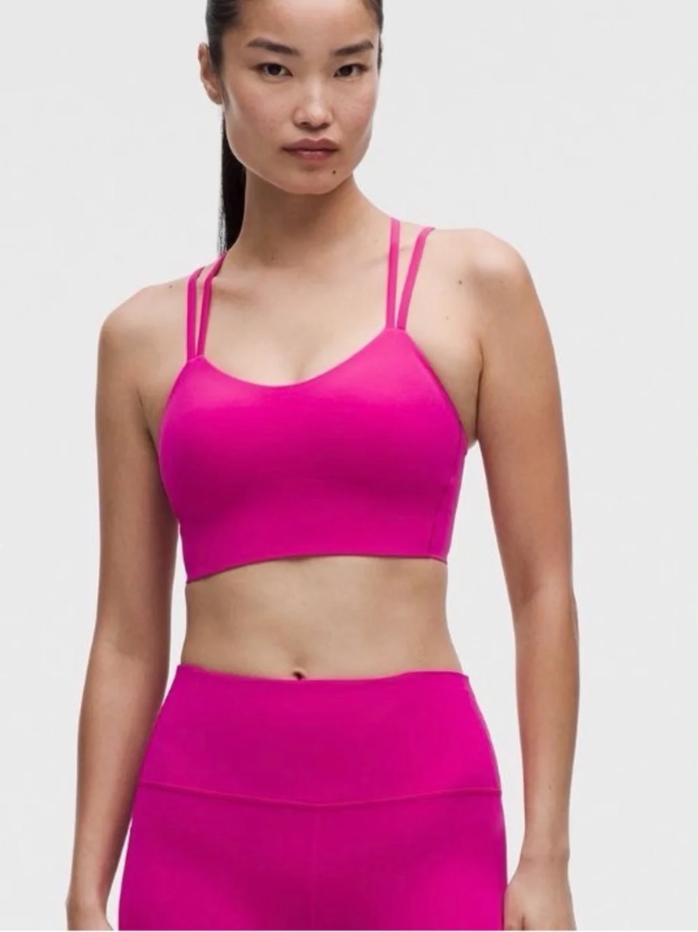 lululemon athletica Strappy Sports Bra in Bright Fuchsia